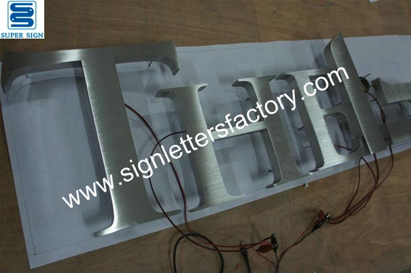 exterior backlit LED sign lettering